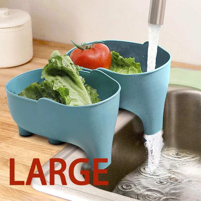 Sink Drain Strainer - Sebze Yıkama Sepeti Fil Tasarımlı Süzgeç