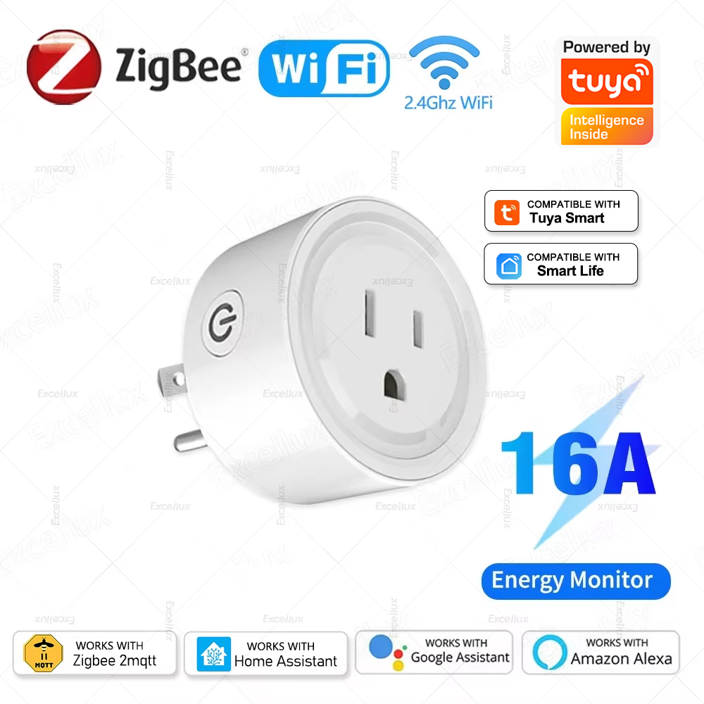 Home Improvement Outlet - Tuya WiFi veya Zigbee Akıllı Priz