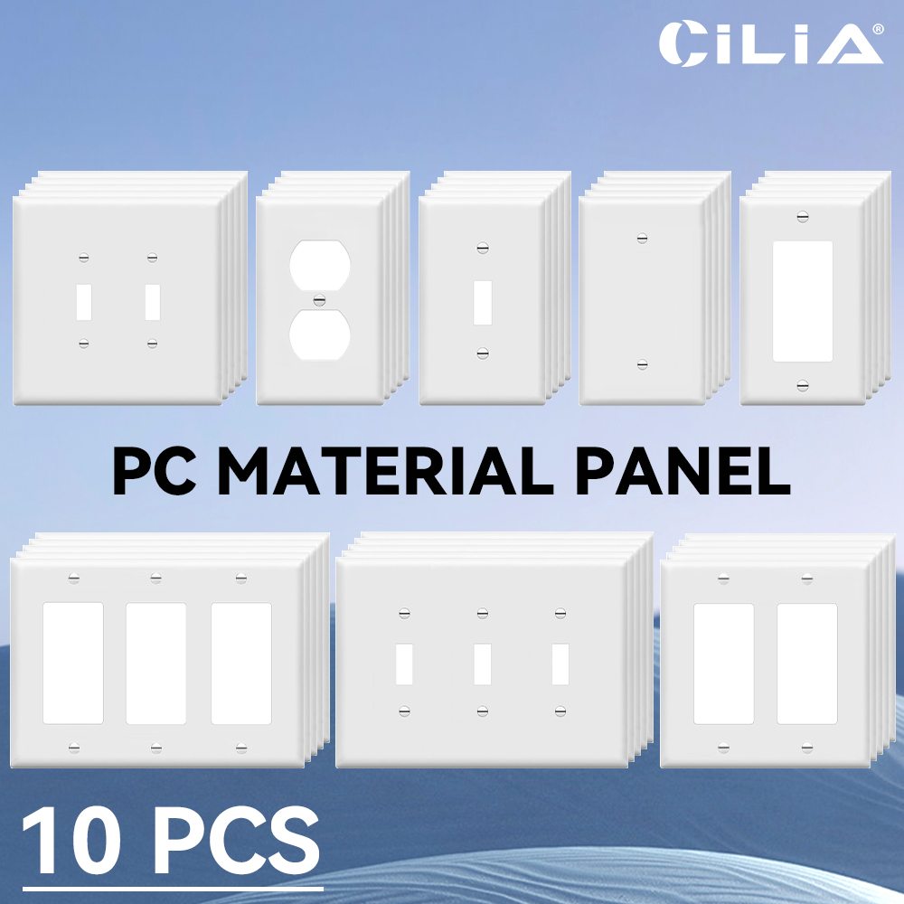 Electrical Outlet Cover - 10 adet Duvar Paneli Işık Anahtarı