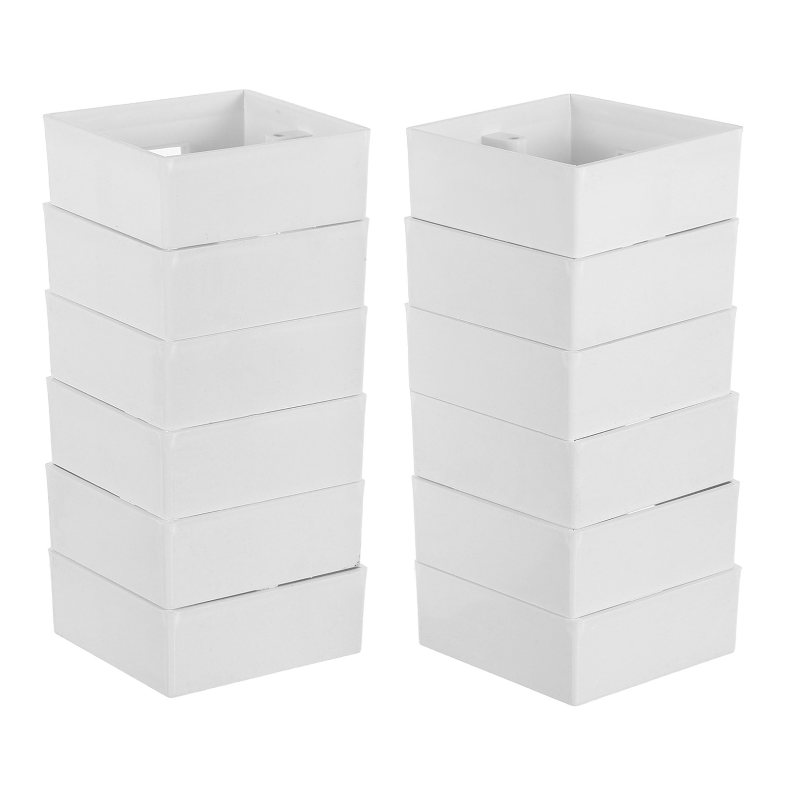 Electrical Outlet Cover - 12 Adet Beyaz, Tekli, Gömme Tip,