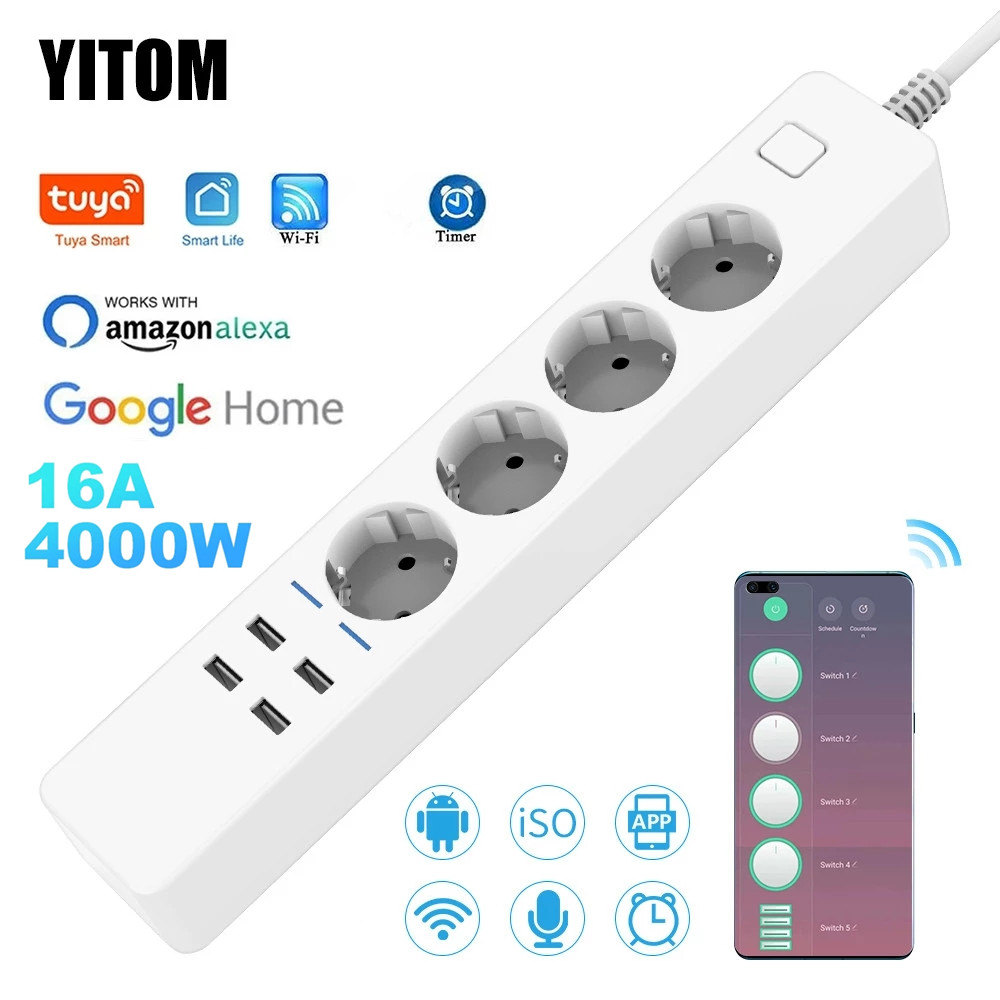 Home Improvement Outlet - Akıllı Güç Şeridi Wifi 4 AB