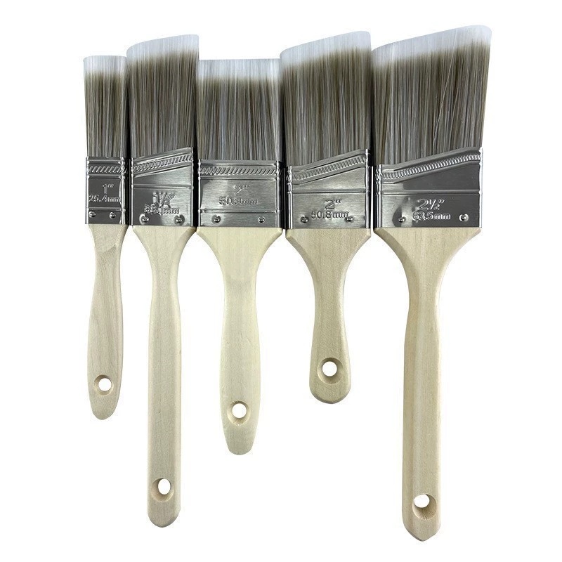 Wood Stain Brush - 5 adet Çift Kalın Boya Fırçası