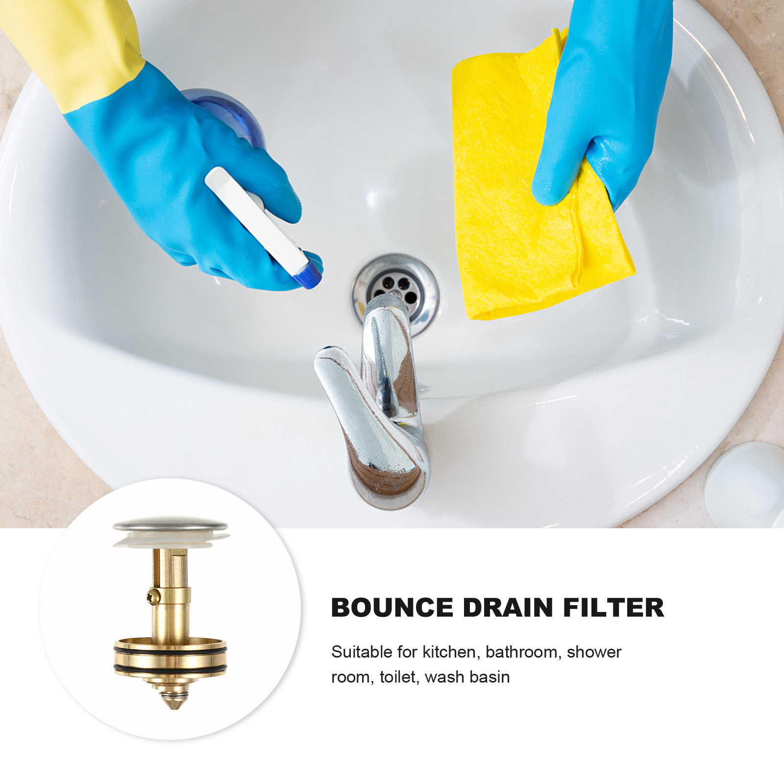 1 Adet Gider Düğmeli Sıçrama Ö - Sink Drain Strainer incelemesi ve fiyatı