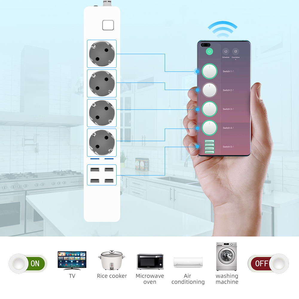 Akıllı Güç Şeridi Wifi 4 AB Çı - Home Improvement Outlet incelemesi ve fiyatı